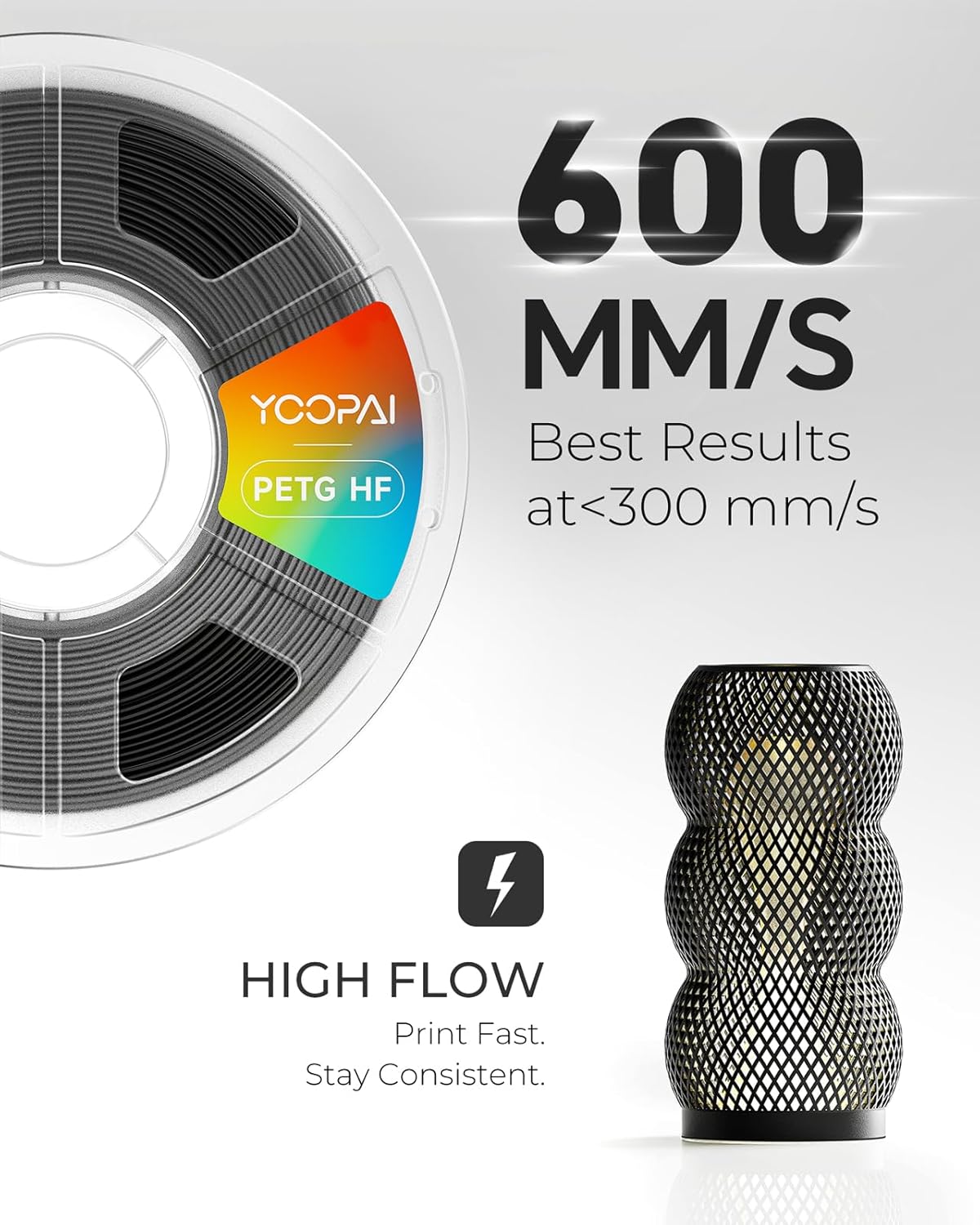 Filament Storage Bags with Auto Pump 20Pcs with High Speed PETG Filament Black