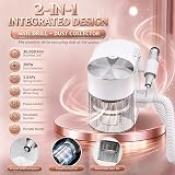 2-in-1 Nail Drill and Dust Collector, 30000 RPM, Portable | Portable Manicure E-File with Extension Hose, ≤68 DB Vacuum Suction, Variable Speed and Forward/Reverse for Acrylic Gel Nails - 2