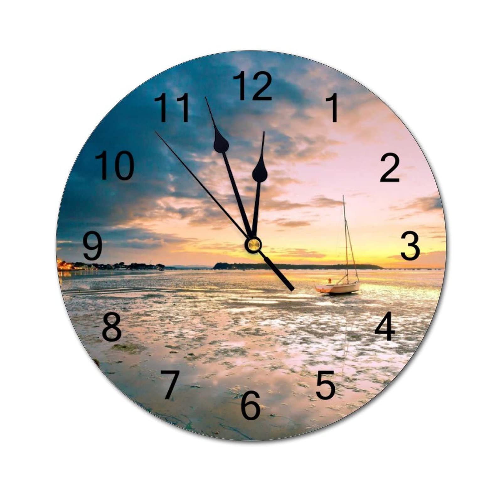 Horloge murale vintage plage pour une décoration de cuisine lumineuse