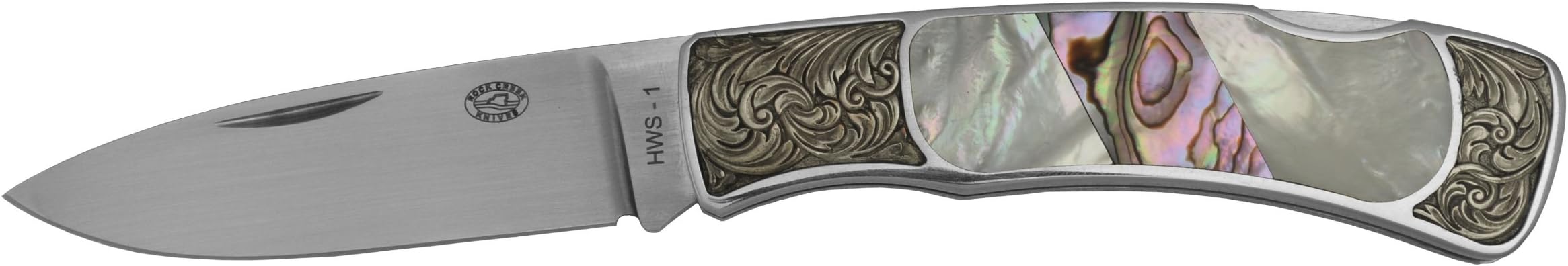 Rock Creek Mesa-Lockback Folder Knife with Mother of Pearl/Abalone