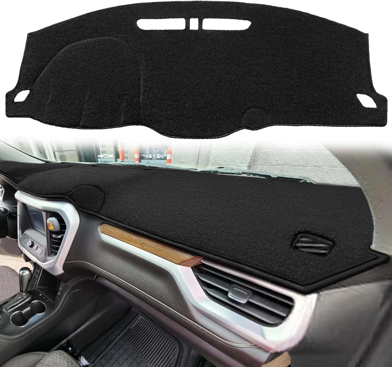 Dash Cover Mat Custom Fit for GMC Acadia w/o Head-up Display Dashboard Pad Cap Carpet Protector K277 (Black)