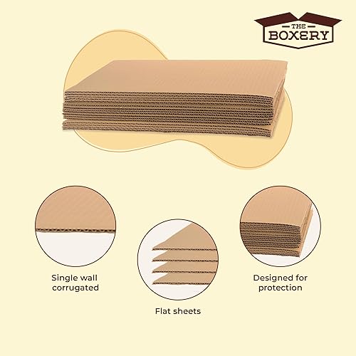 Miniatura 4 de Hojas de cartón corrugado de 12.5 x 12.5 pulgadas de grosor 400 hojas Almohadillas de inserción LP, marrón, respaldo de marco, proyectos