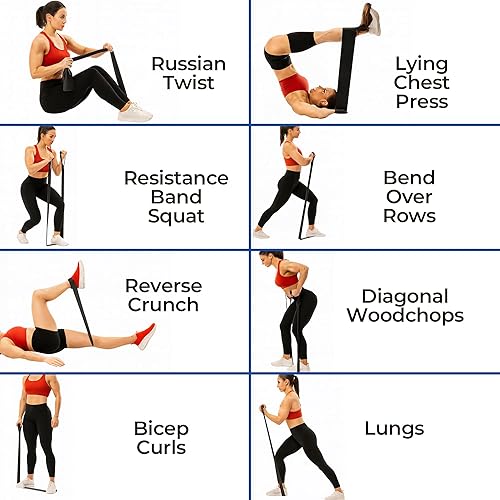 Miniatura 4 de AXBALL Bandas de alta resistencia de alto rendimiento de 76 pulgadas de longitud extendida para entrenamientos de fuerza, movilidad y pliométricos