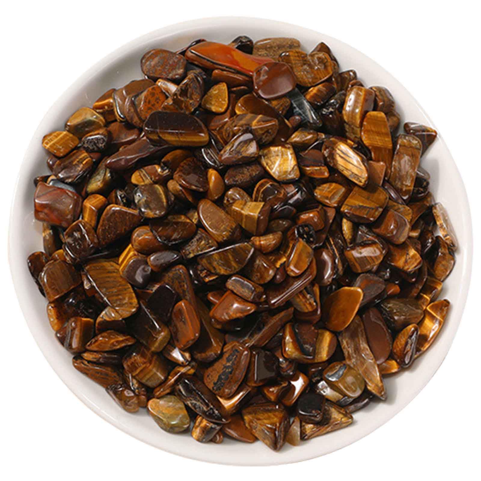 FLYIODFCXV crystal stone, 2.2lb Tiger Eye Crushed Stone, Natural Tumbled Chips Polished Healing Crystal for Gift, Crafts(3~5mm/1000g)