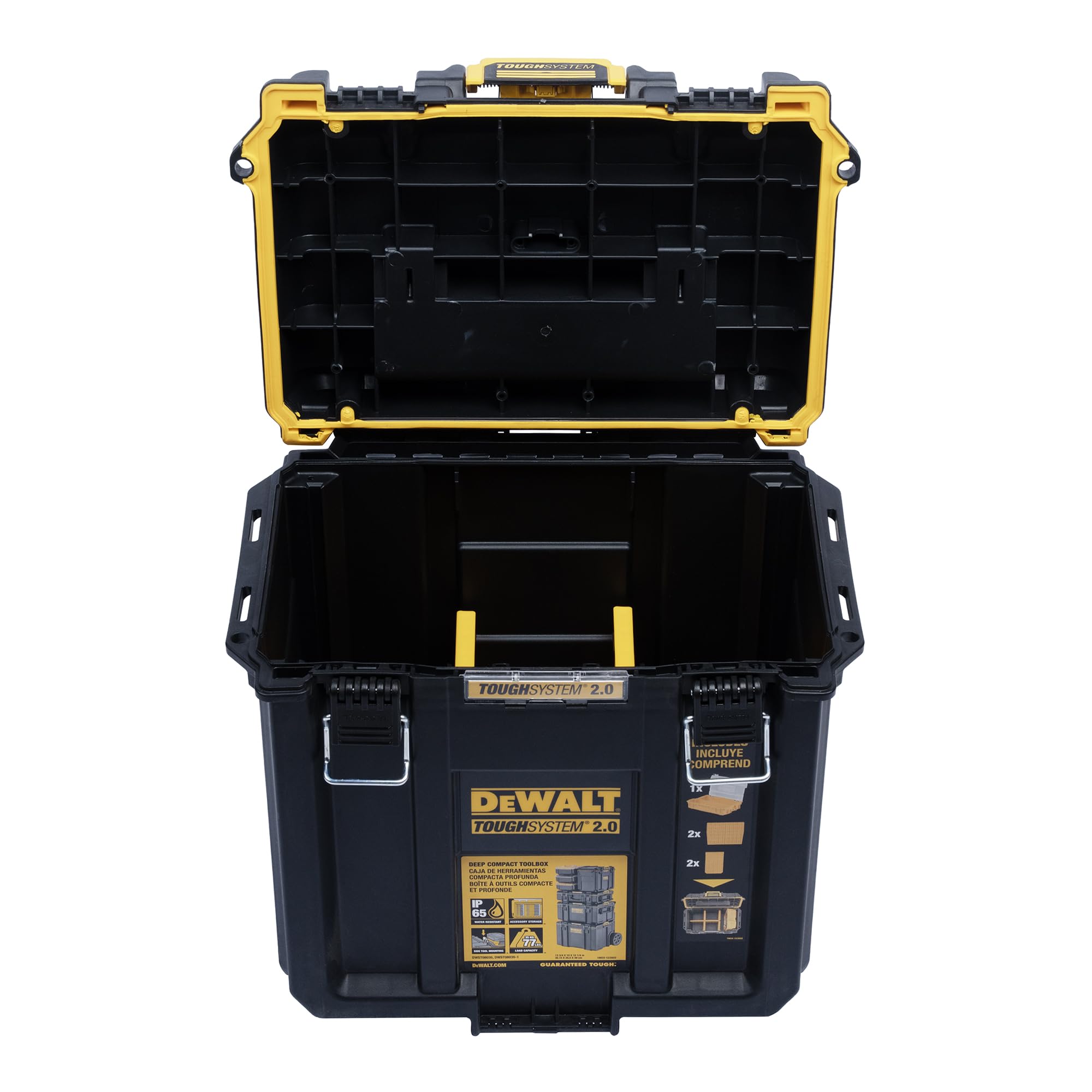 DEWALT TOUGHSYSTEM 2.0 Caja de herramientas compacta y duradera con separadores extraíbles (DWST08035)
