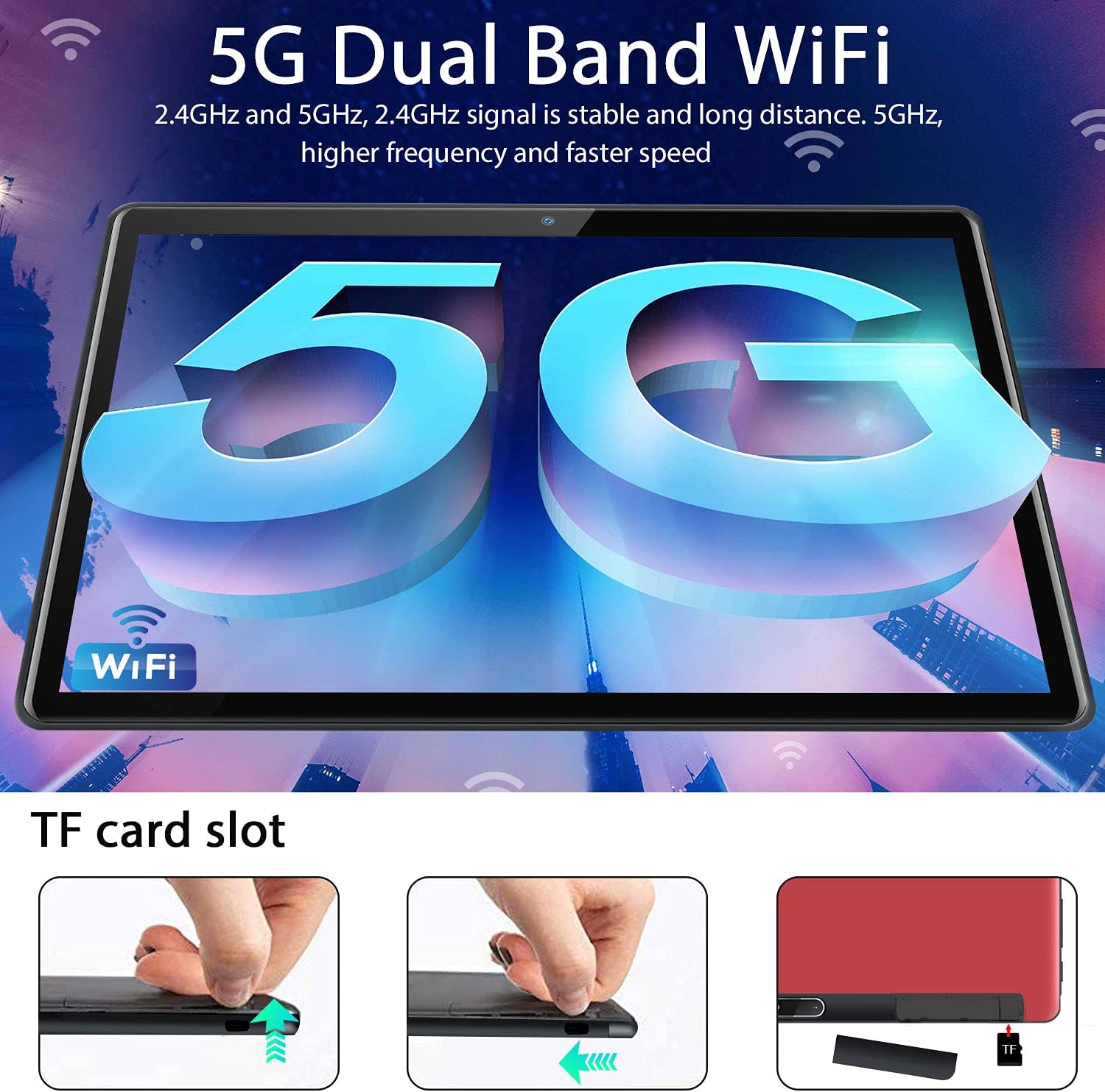 Tablet in offerta 5G WiFi | Tablet con tastiera topo | 8 core Tablet 10 pollici 1920x1200 HD IPS, 6850mAh, Camera 5+8MP, Bluetooth, Type-C,GPS,OTG,FM,Radio, Certificazione GMS Android Tablet PC Rosso Tablet in offerta 5G WiFi | Tablet con tastiera topo | 8 core Tablet 10 pollici 1920x1200 HD IPS, 6850mAh, Camera 5+8MP, Bluetooth, Type-C,GPS,OTG,FM,Radio, Certificazione GMS Android Tablet PC Rosso