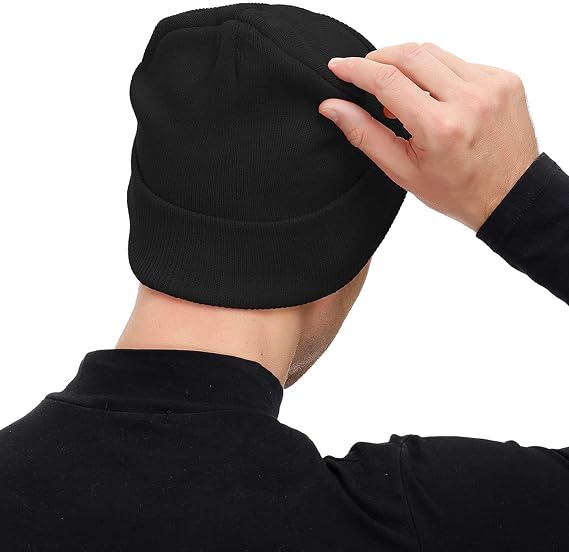 American Trends Winter Knit Beanie Hat for Men Women Soft Stretch Skull Cap