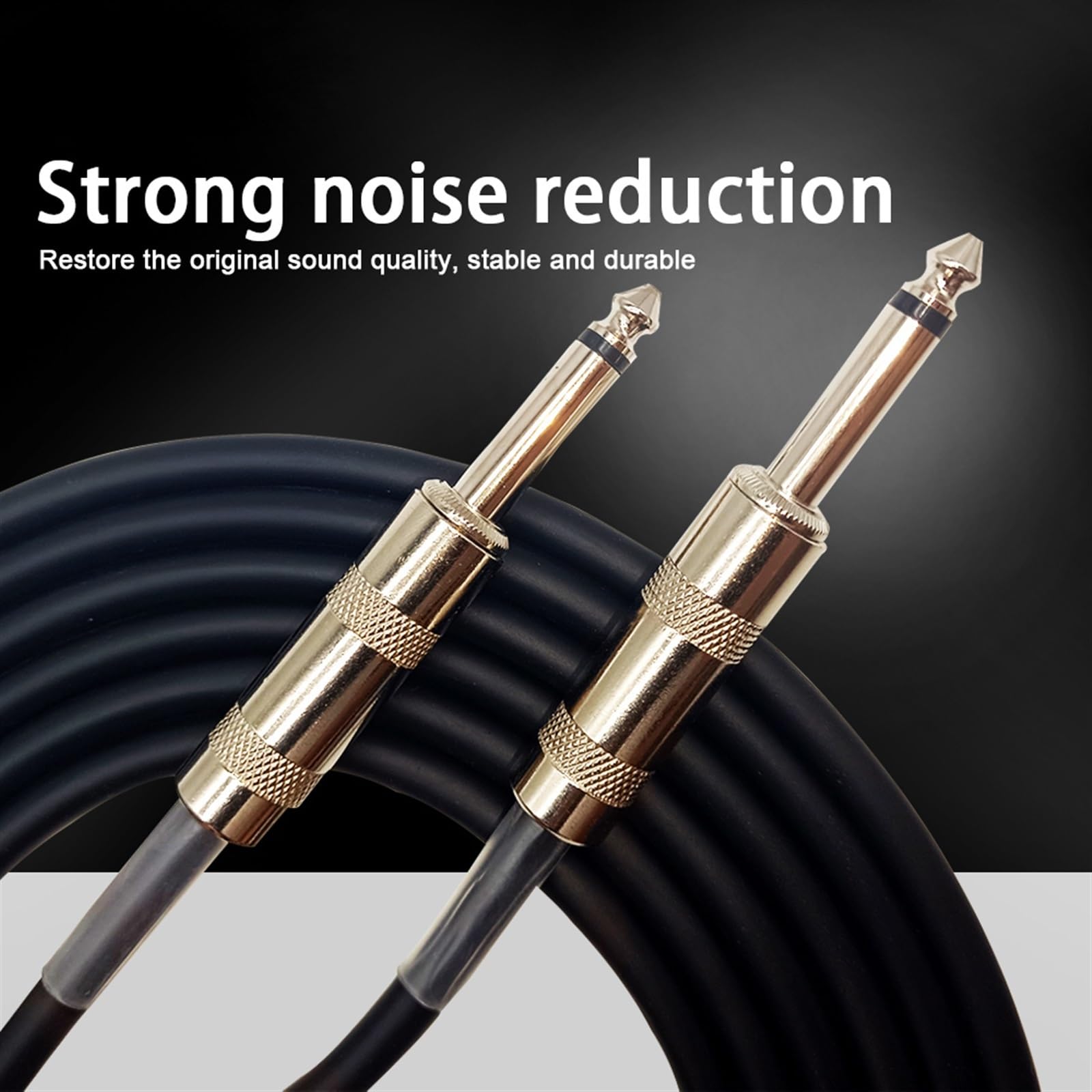 Audiokabel für die Gitarre Gitarrenkabel 1/4 Zoll Rechtwinkliges Instrumentenkabel Professionelles E-Gitarrenkabel Und Verstärkerkabel (Color : 6-Meter)