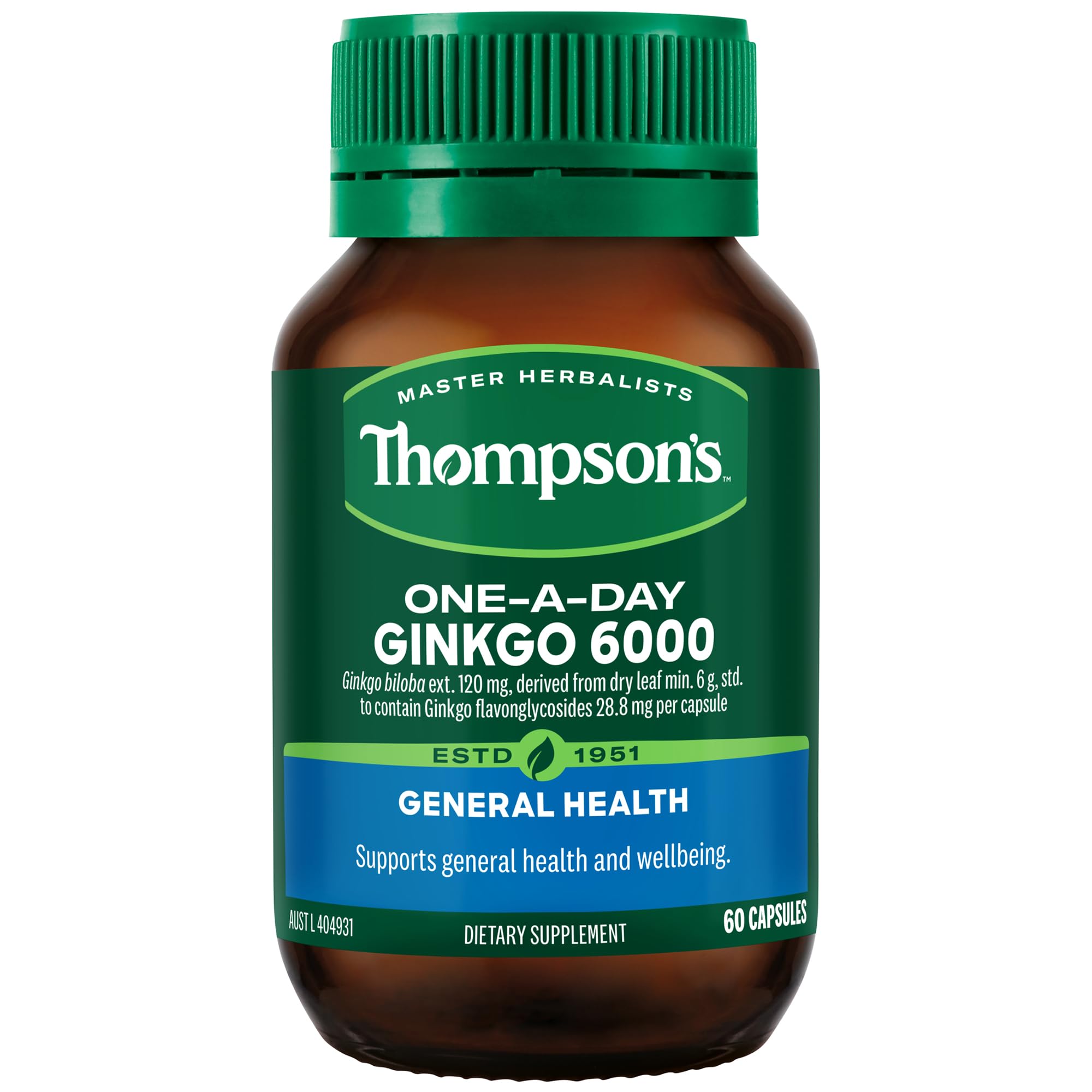 Thompson's One-A-Day Ginkgo 6000mg 60 Capsules