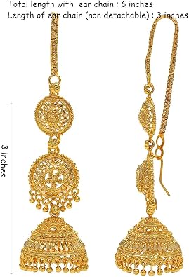 Jwellmart Gold Plated Alloy Jhumka Earrings for Women