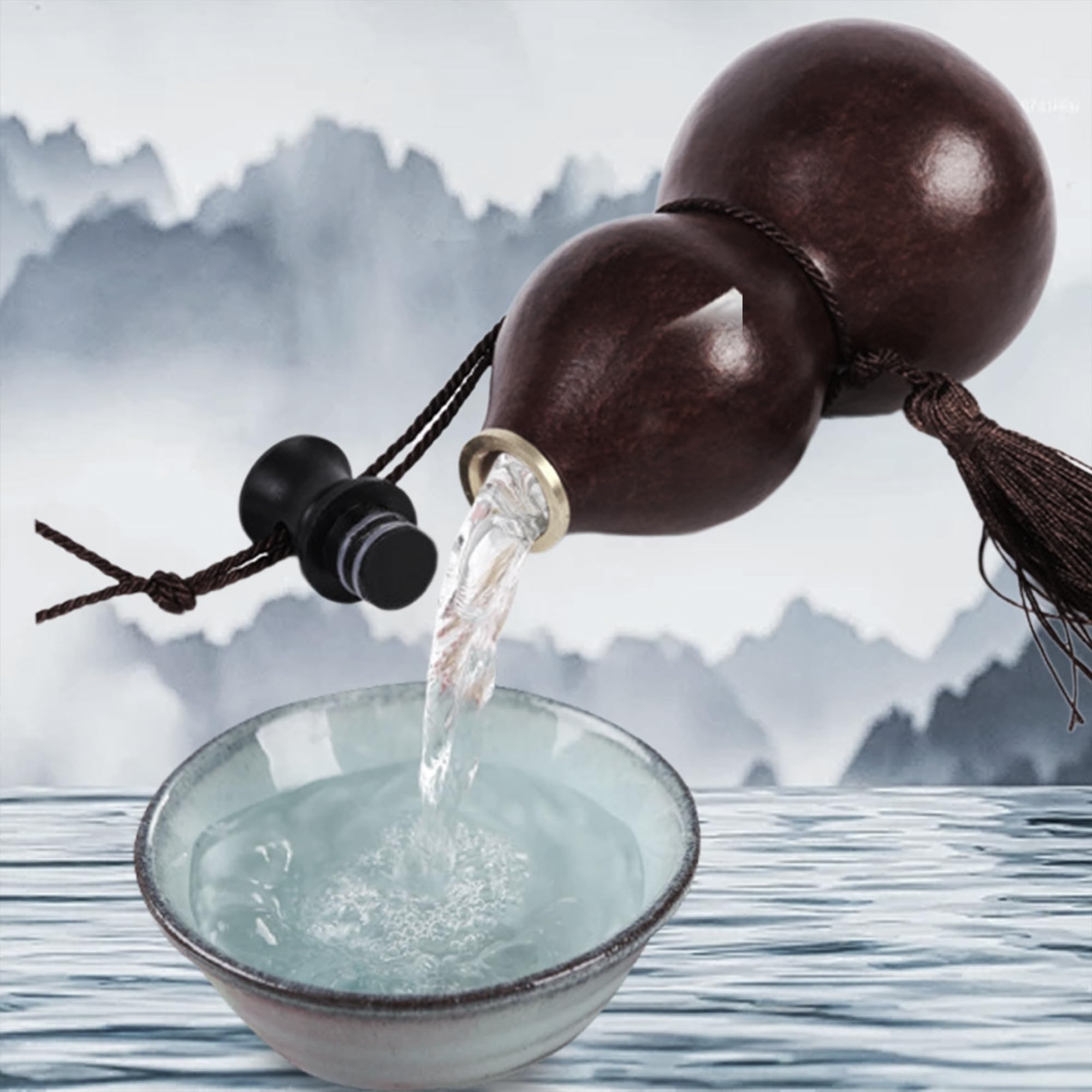 Nyutcwe Kürbiswasserflasche 1000ml - Naturkürbis Mit Metallmundstück