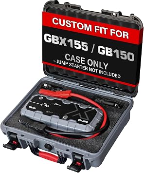 Case for NOCO Boost X GBX155 GB150 Jump Starter, Custom Foam Carrying Case