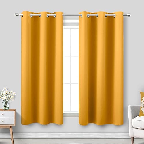 Miniatura 182 de KOUFALL Cortinas opacas doradas de lujo para sala de estar, elegantes cortinas de 84 pulgadas de largo, cortinas Doradas para Sala Elegantes Oro