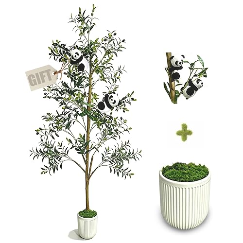 6FT Artificial Olive Tree Indoor Faux Olive Trees with Flower
