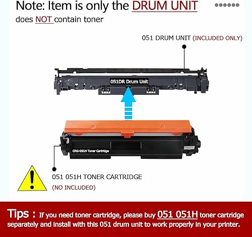 Miniatura 3 de Leize Reemplazo de unidad de tambor 051 compatible para Canon 051 2170C001 Cartucho de tambor para imageCLASS LBP162dw MF264dw MF267dw MF269dw