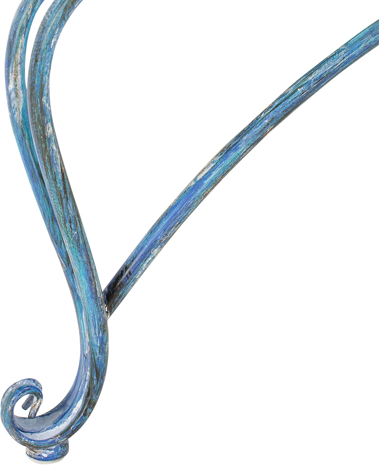 Safavieh PAT5019C Outdoor Collection Ally Darling Antique Wrought Iron 60-inch Round Tree Bench, Mossy Blue