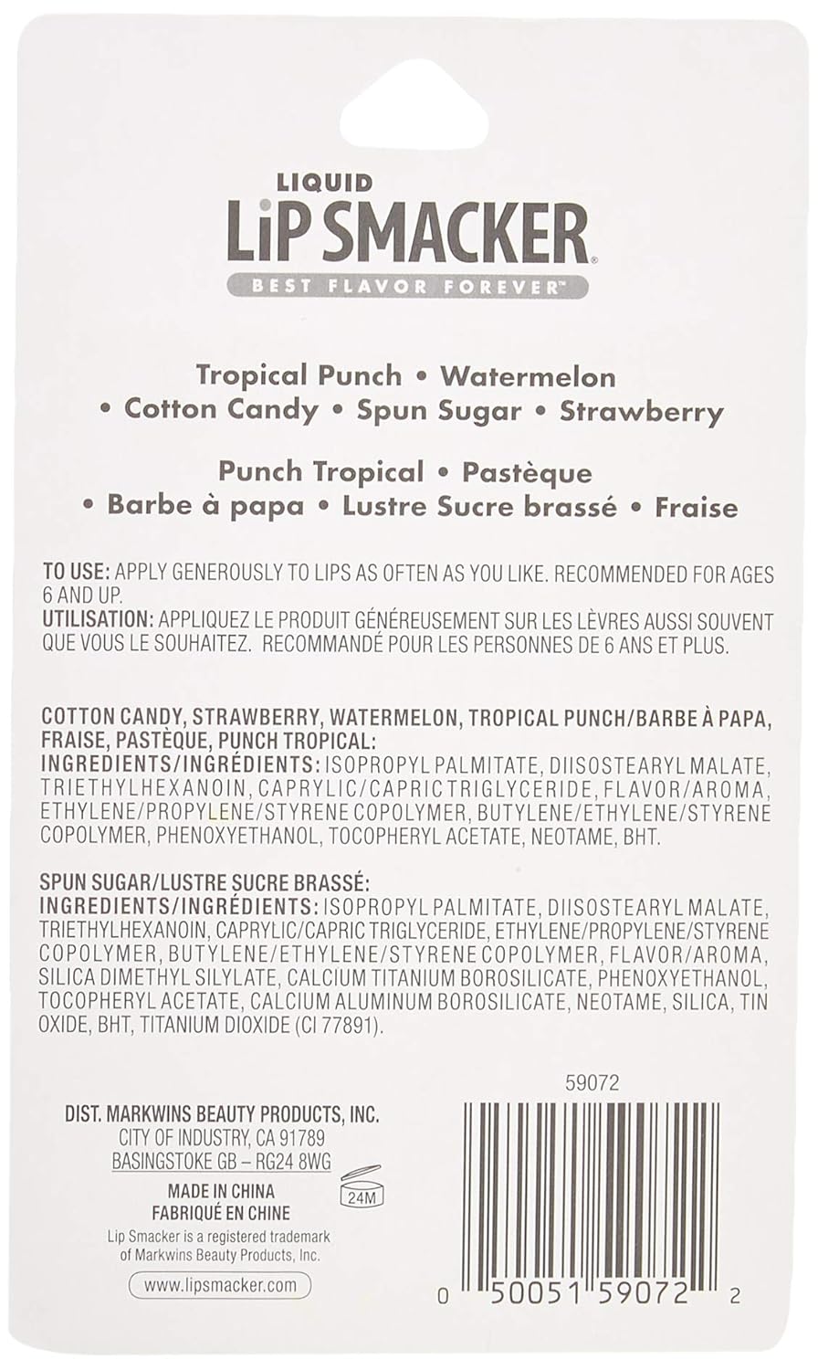 Lip Smacker Liquid Lip Gloss Friendship Pack, 5 Count : Beauty & Personal Care