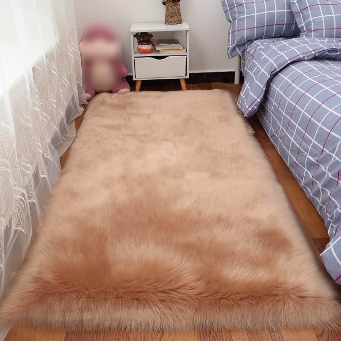 Amazon.co.jp: [ZS2L7] ムートンクッション 座布団 長毛 ムートンラグ