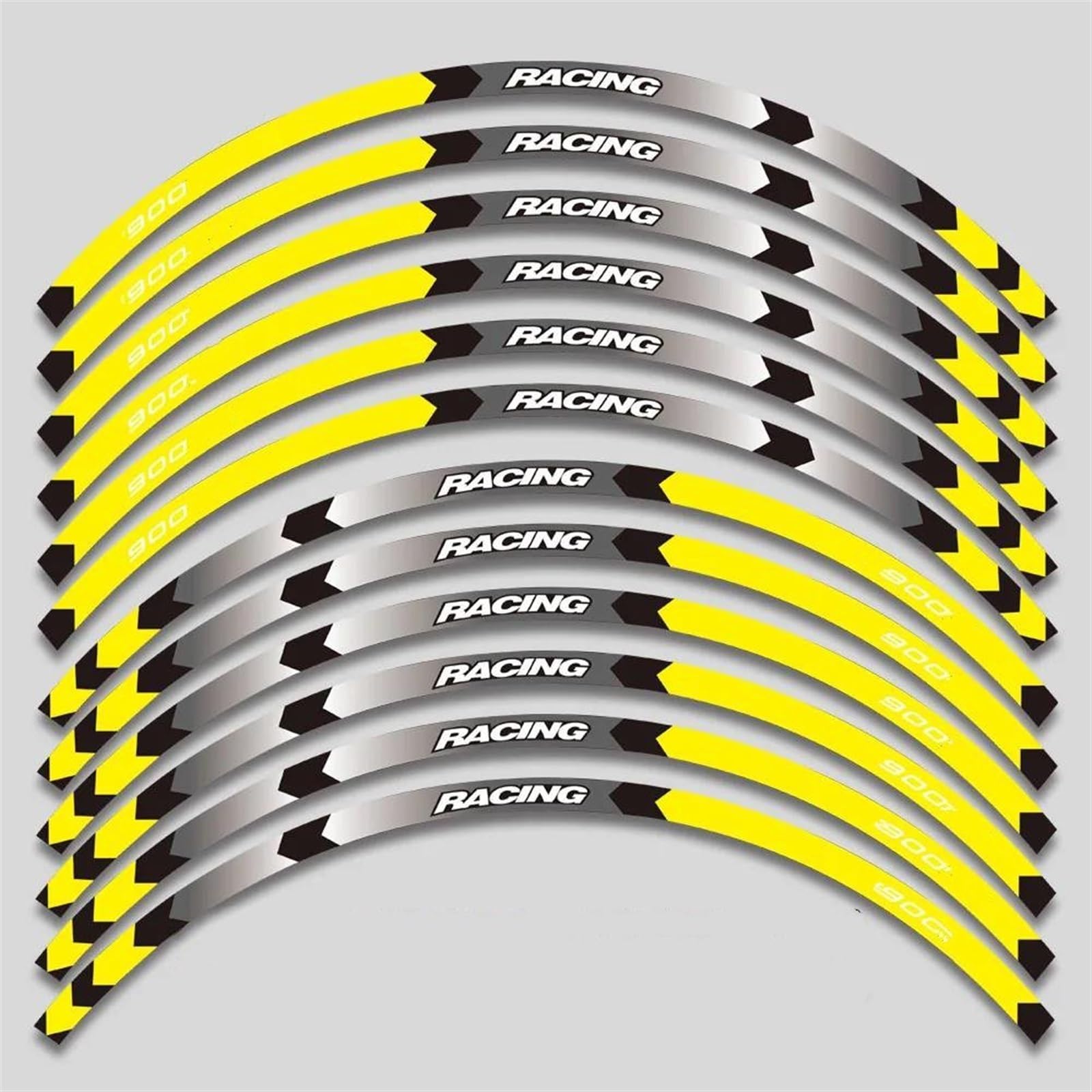 Motorcycle Wheel Decals Waterproof Reflective Stickers Rim Stripes Trim for BMW F900XR F900xr F900 XR F 900 Decorative(Color8)