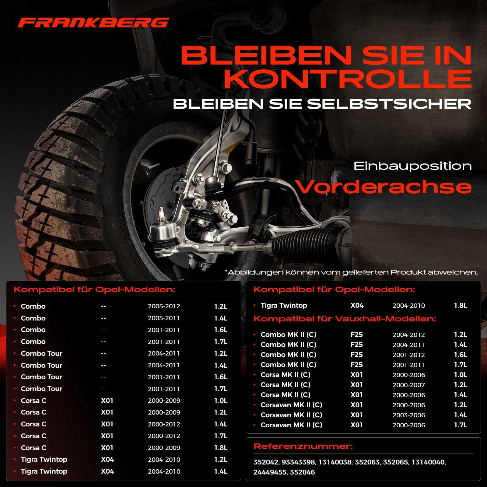 Frankberg 1x Querlenker Vorderachse Rechts Unten Replace# 24449455