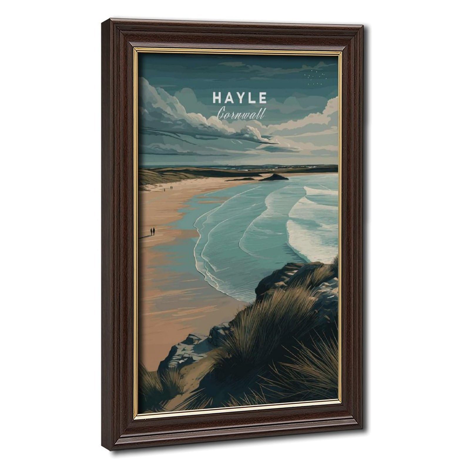 Bareronor Hayle Cornwall Coastal (2) Canvas Poster Bedroom Decor Landscape Office Room Decor Gift 24" L X 36" W