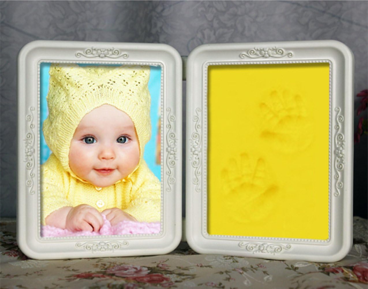 Amazon Shina ベビー 手形 足型 フォトフレーム 写真立て 手作り プレゼント ギフト 記念日 出産祝い メモリアル小物 グリーン 手形足型 産声 ベビー マタニティ 通販