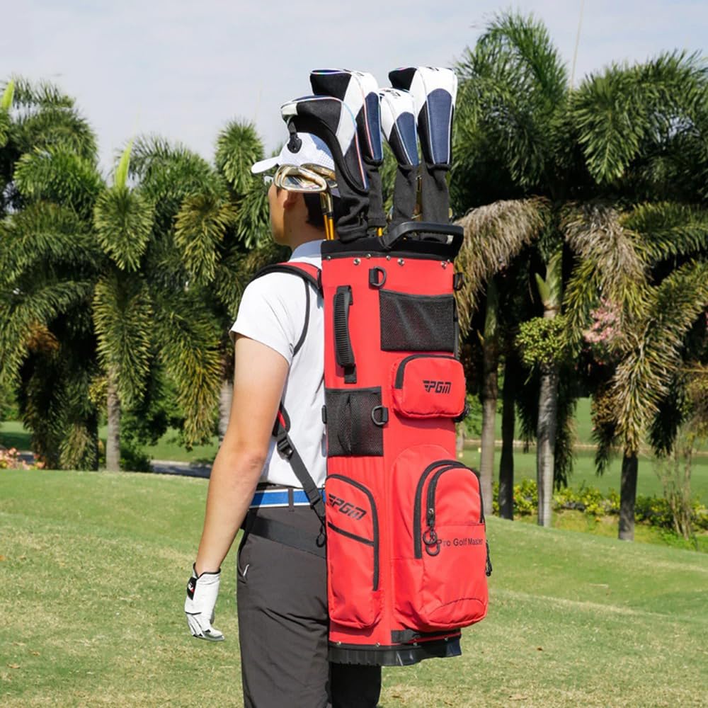 Mochila de golf, ligera, portátil, impermeable, con inserto fijo para 14 palos, bolsa de hombro para hombre, accesorios de golf