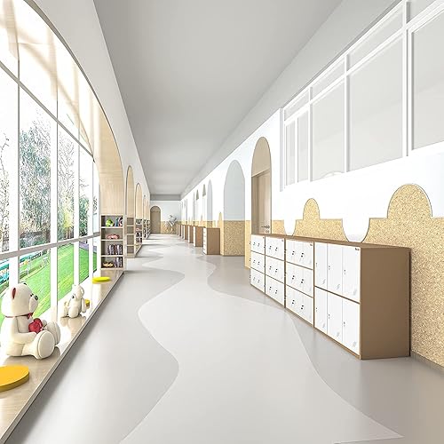 Miniatura 2 de MECOLOR - Armario de acero para la oficina con llaves, organizador de metal para la escuela o el hogar, casillero de almacenamiento para niños, para