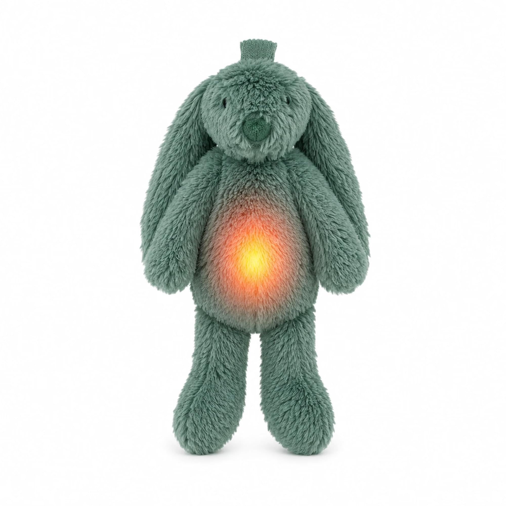 ZAZU - Ro der Hase Baby Schlafhilfe mit wiederaufladbarem Akku – Nachtlicht in mehreren Farben & beruhigende Geräusche, Weinsensor, Auto-Abschaltung und USB-C-Ladekabel (Grün)
