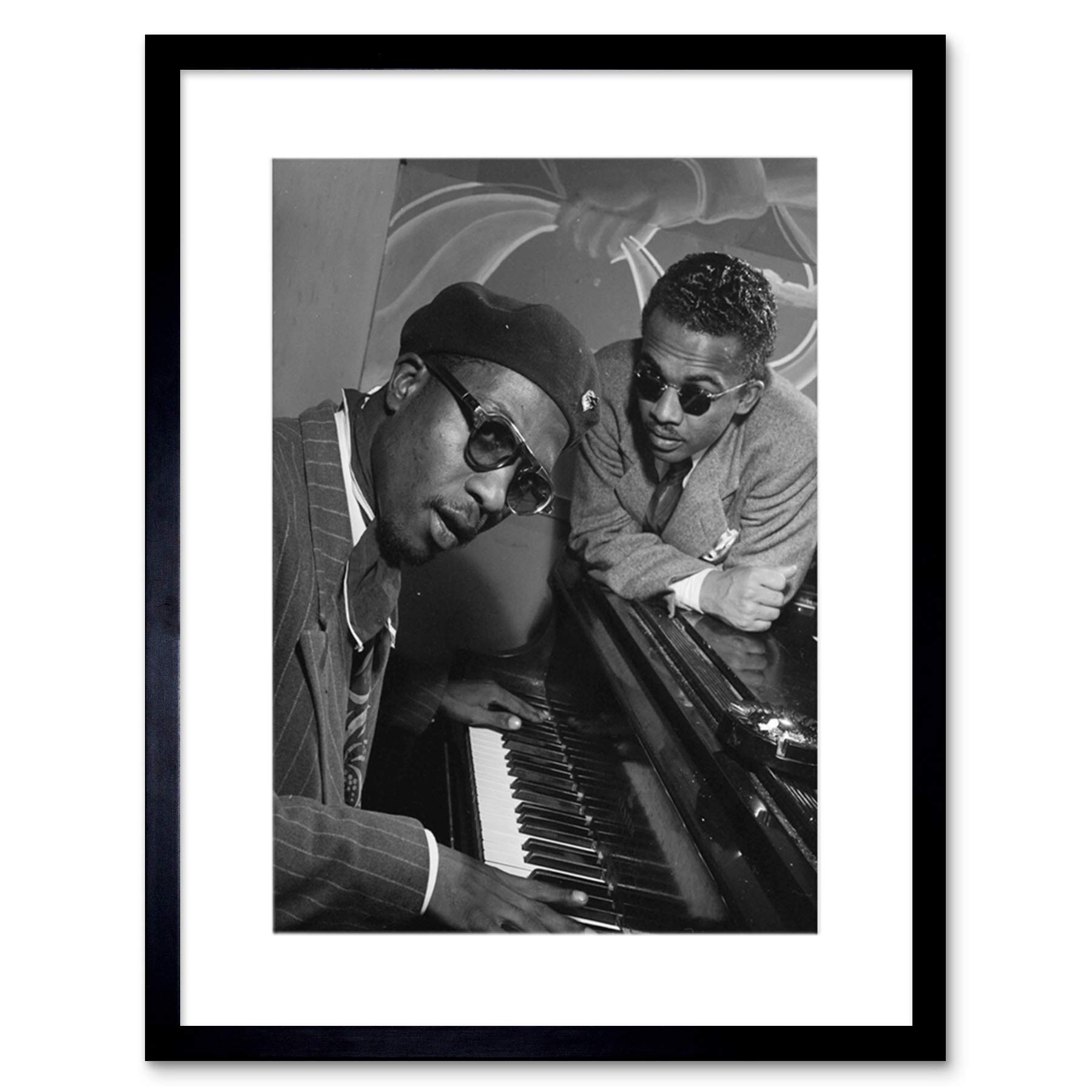 Wee Blue Coo Vintage Music Jazz Legend Thelonious Monk Piano Framed Wall Art Print