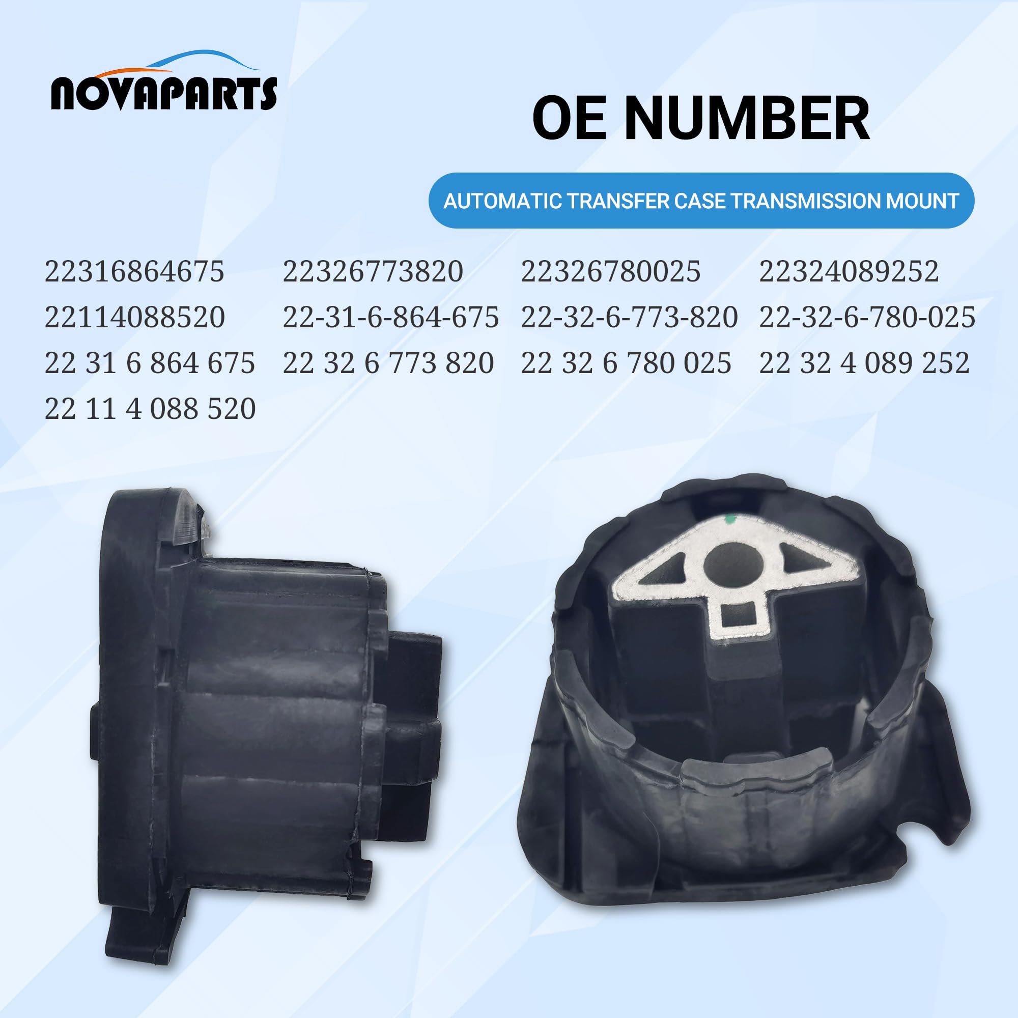 NOVAPARTS Automatic Transfer Case Transmission Mount for BMW X5 X6