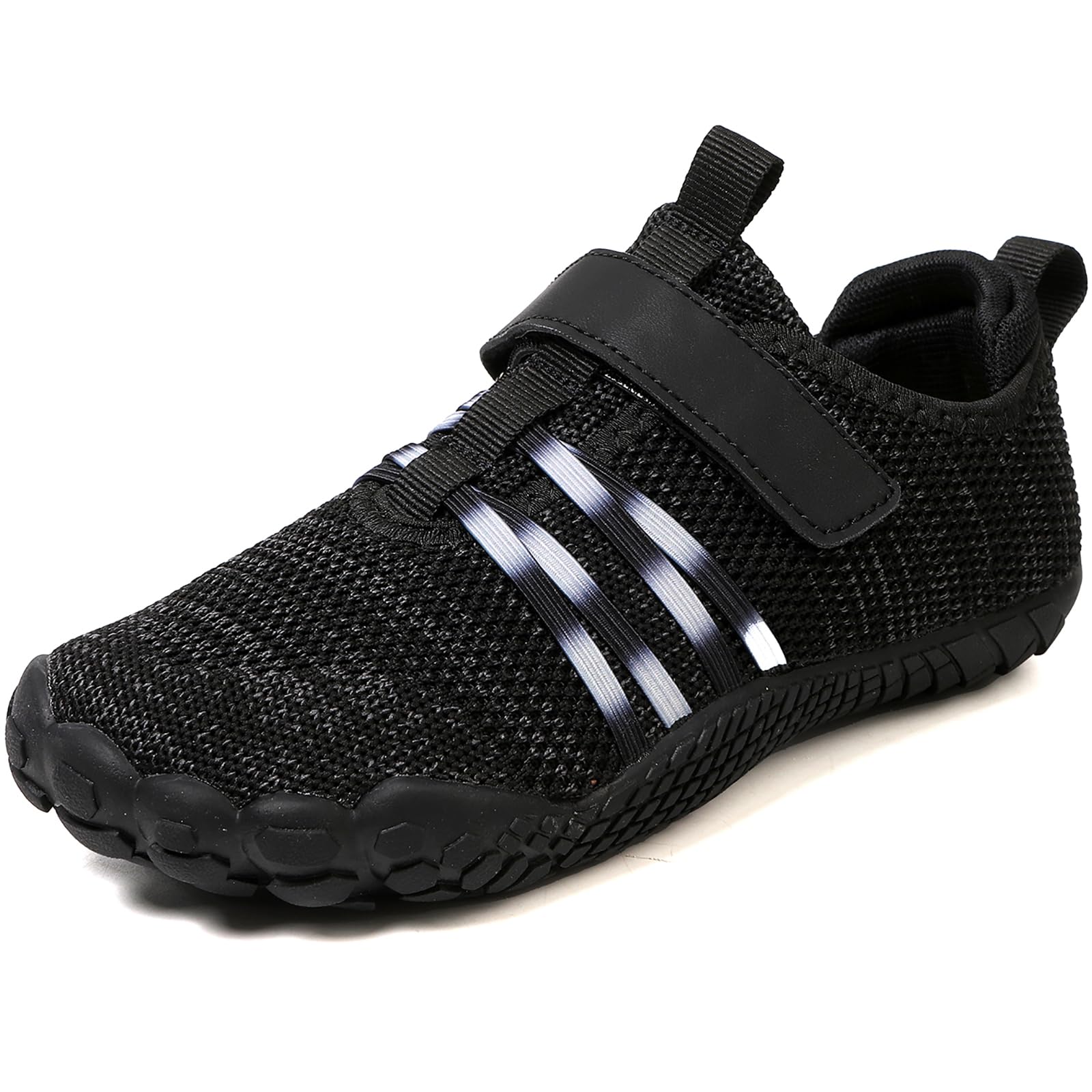 Kids Barefoot Shoes Boys Girls Footwear Toddler Shoes Wide Toe Box Hiking Flexible Zero Drop Sole Minimalist Sneakers Lightweight Breathable Slip On Running Tennis for Indoor Outdoor Little Big Kid