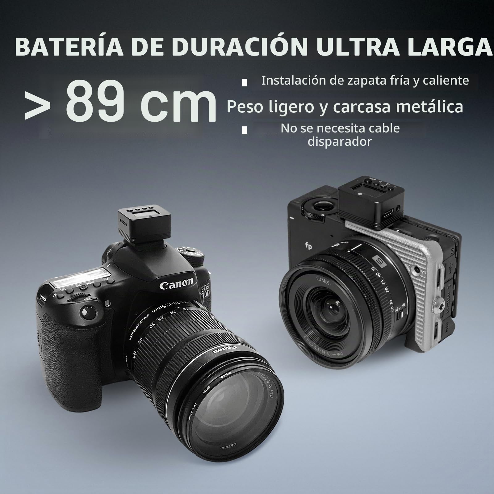 NiYien - Carcasa estabilizadora para cámara de fotos (giroscopio, giroscopio, giroscopio, estabilizador para Canon EOS Rebel T7, 2000D, 4000D, R100, Sony A7M A6300, Nikon, Panasonic, Fujifilm, batería