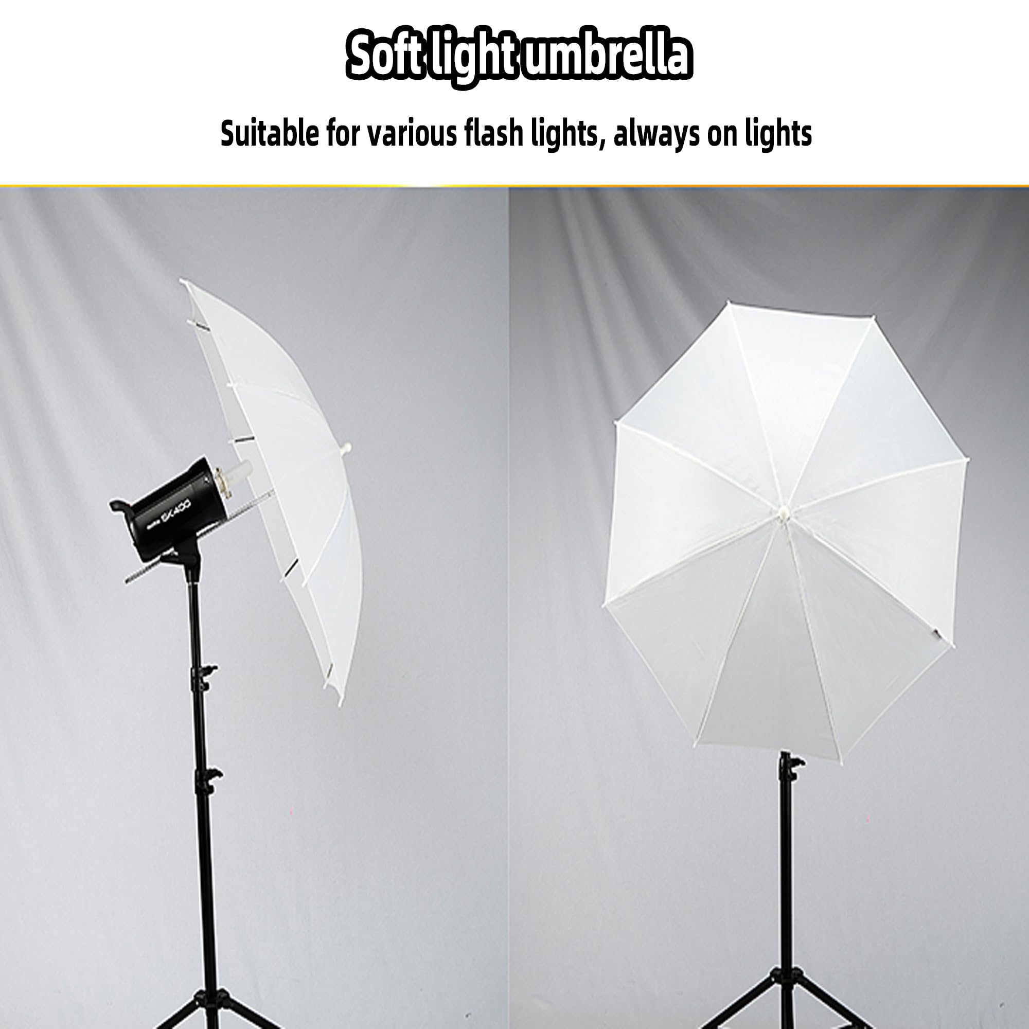 Godox UB008 109 cm Photographie Studio Flash Parapluie Blanc Translucide Souple pour Photographie Studio Vidéo et Lumière Douce Délicate Subtile