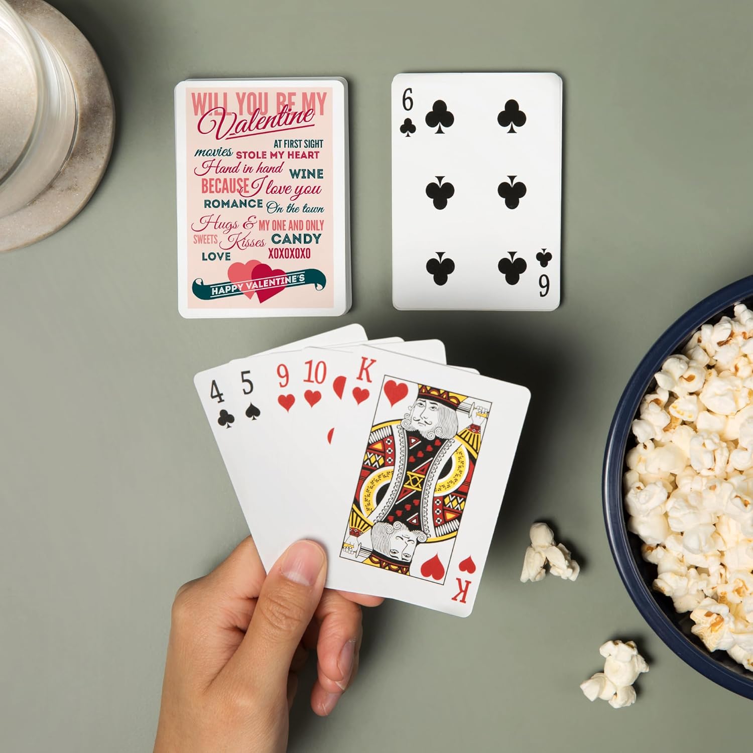 Lantern Press Be Mine, Valentine's Day, Typography, 52 Playing Cards for Adults, Poker Size Card Deck