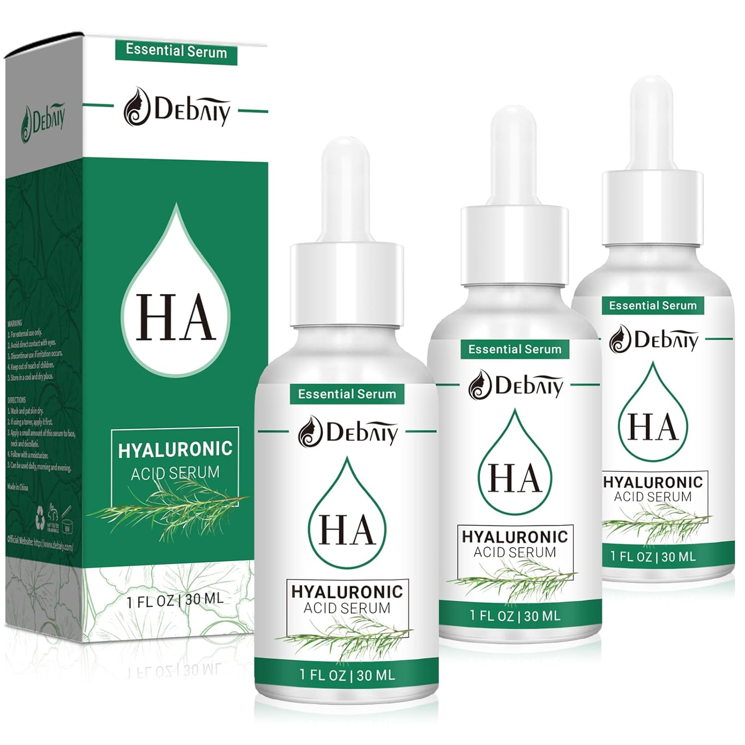2.3% Hyaluronic Acid Serum Balancing Face with Tea Tree & Centella Asiatica Extracts Facial Serum (3 Pack 1fl.oz|30ml) 2.3% Hyaluronic Acid Serum Balancing Face with Tea Tree & Centella Asiatica Extracts Facial Serum (3 Pack 1fl.oz|30ml)