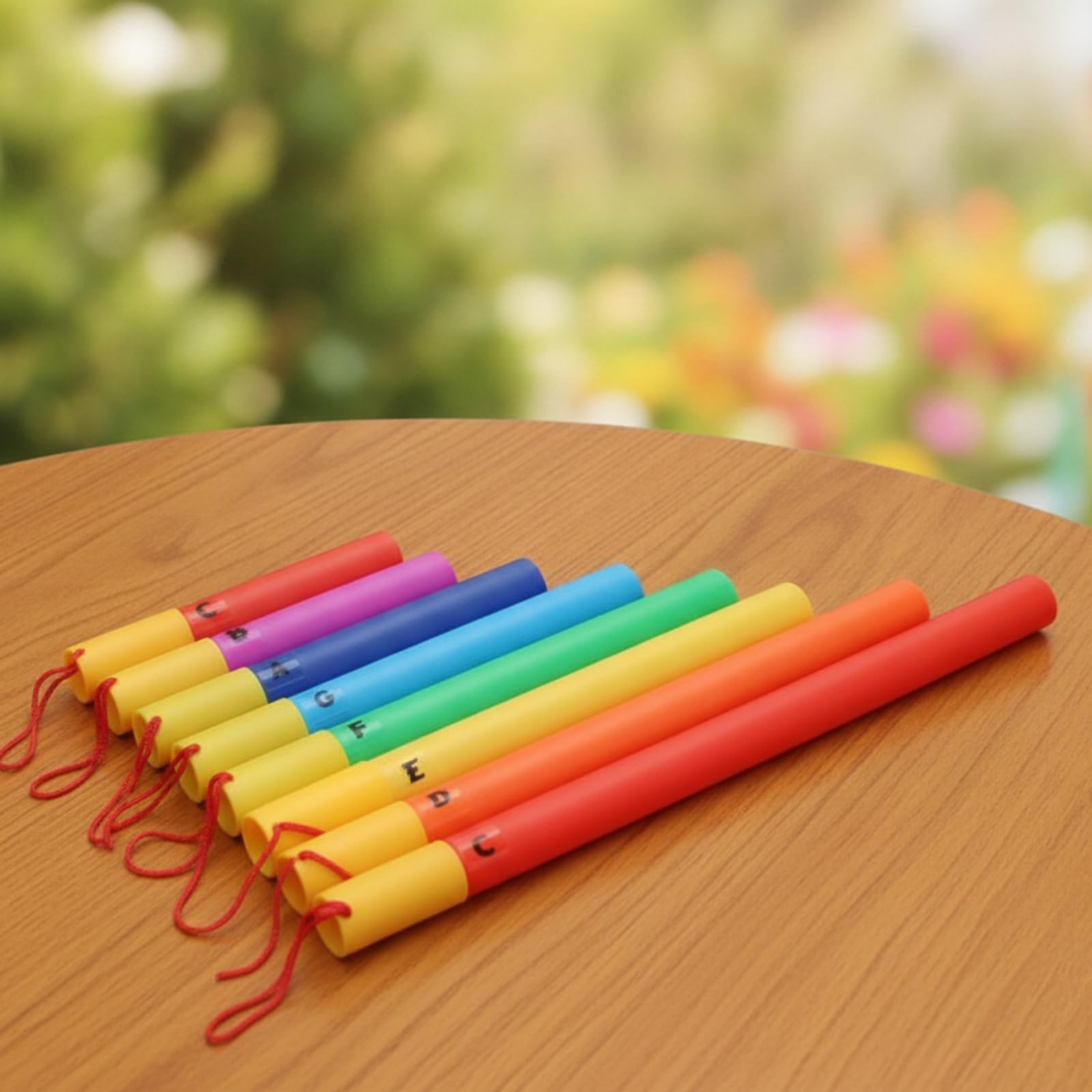kowaku Children Percussion Tube Set Diatonico a , Strumento A Percussione Orff, Set Di 8 Tubi Sonori Con Cordino, Ideale Per L Educazione Musicale Nella Scuola Dell Infanzia