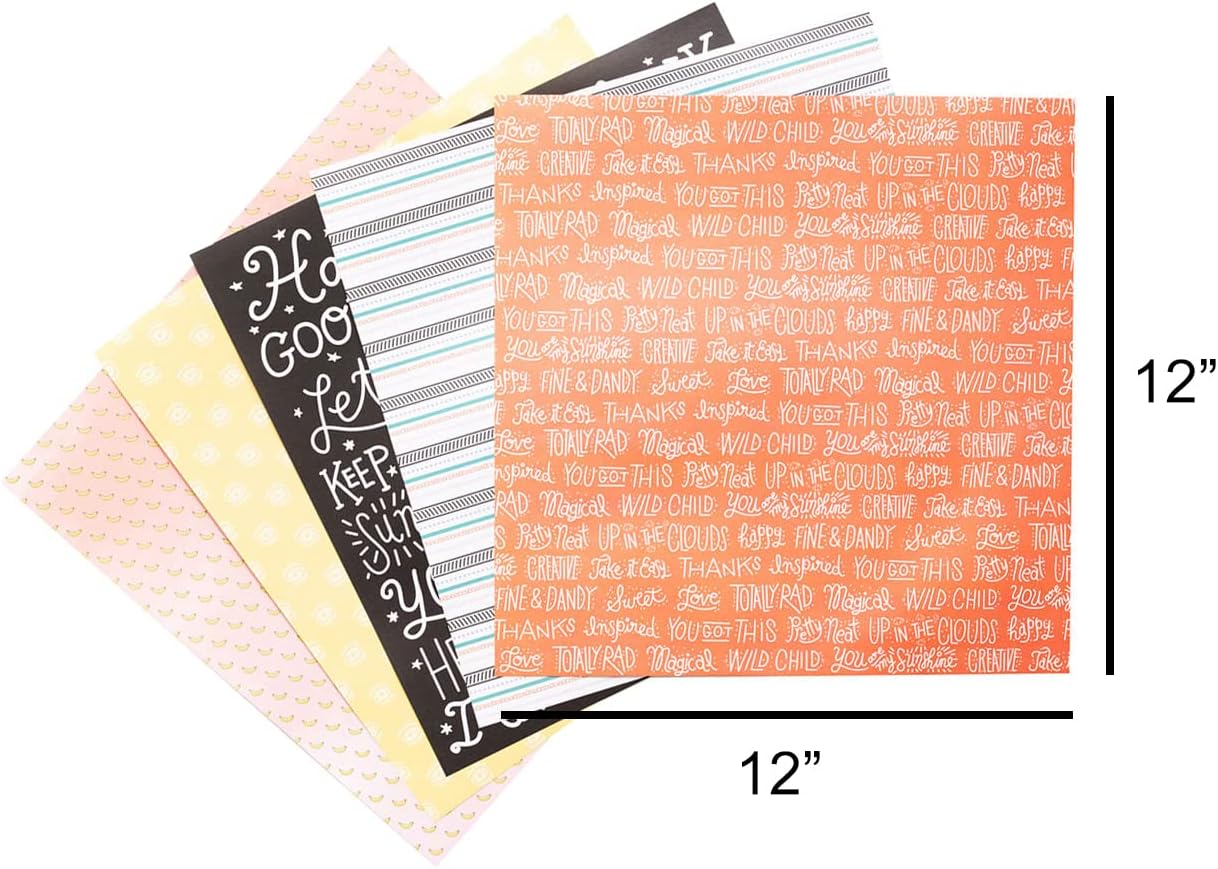 Papeles Para Álbum De Recortes Artemio – 180 Hojas De 30.5x30.5 Cm, Multicolor, Sin Ácido