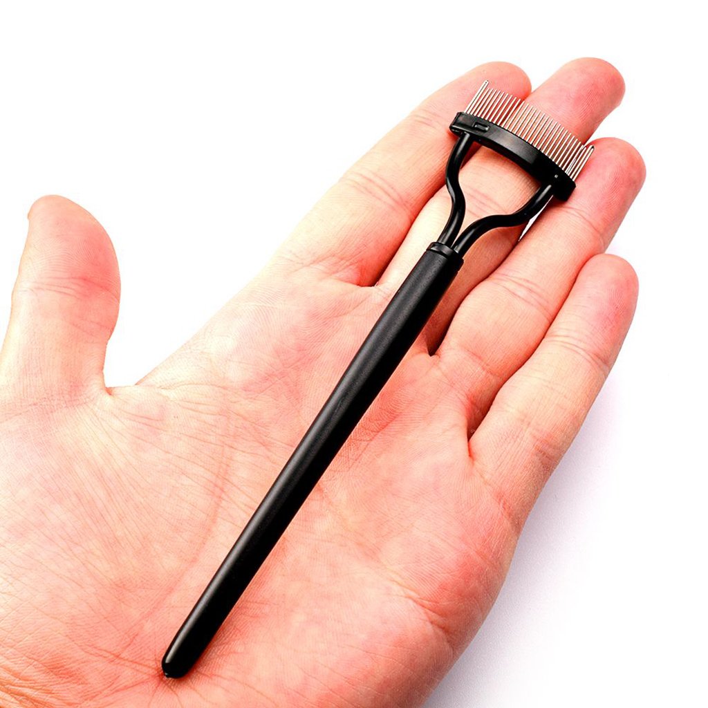 Segolike Professional Fashion Make up Steel Needle Mascara Guide Applicator Eyelash Comb Eyebrow Brush Curler Cosmetic Tool Black - Image 2 thumbnail