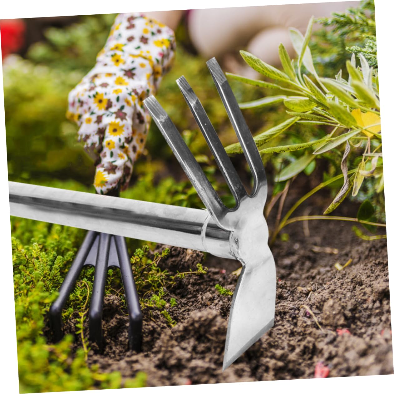 Piccola Vanga in Acciaio Inossidabile per Giardino e Orto, Strumento Manuale per Zappare, Sbattere Terreno, Coltivazione, Giardinaggio, Agricoltura