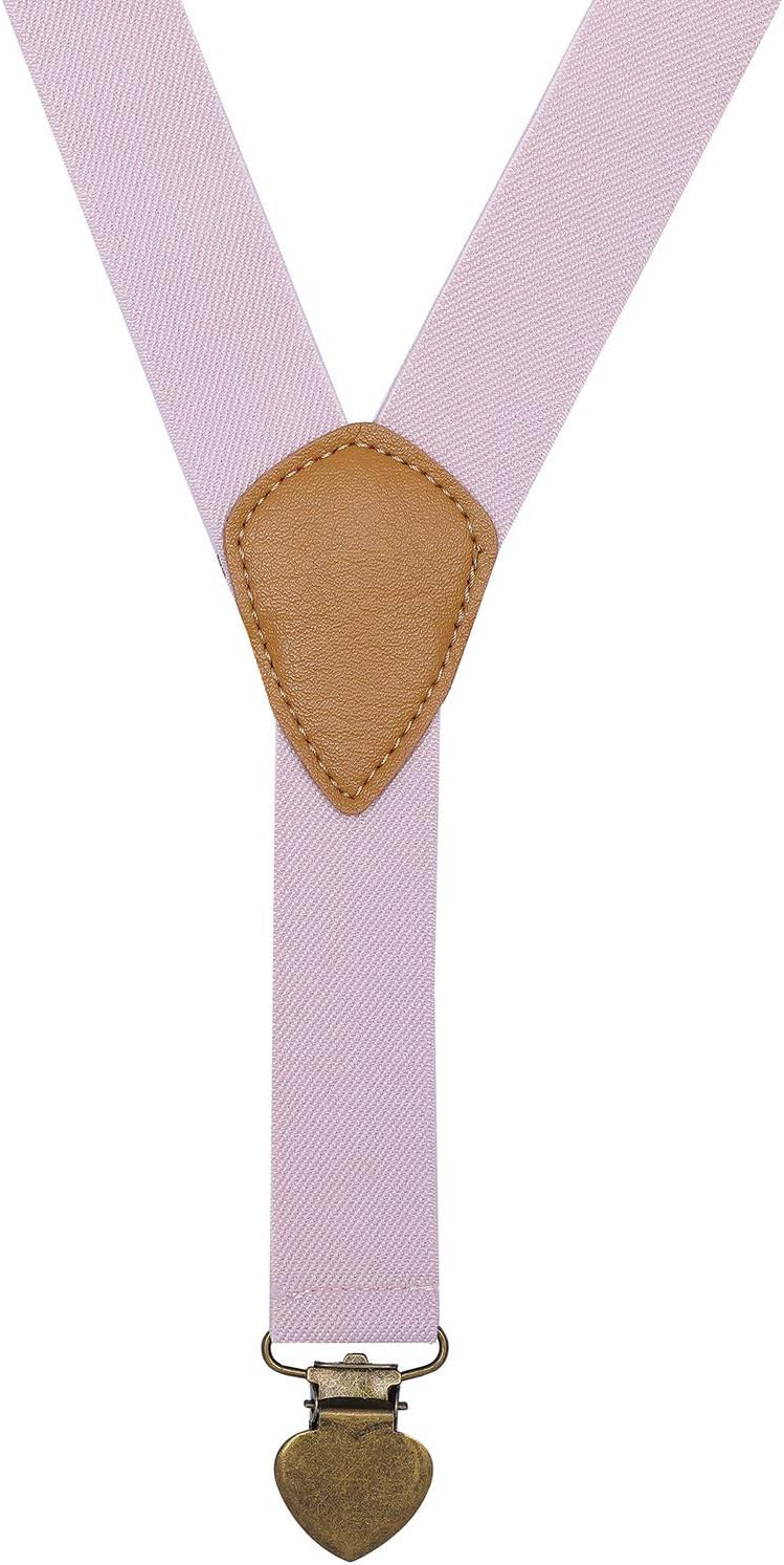 Boys' Suspenders Y Back Vintage 3 Clips for Wedding Party