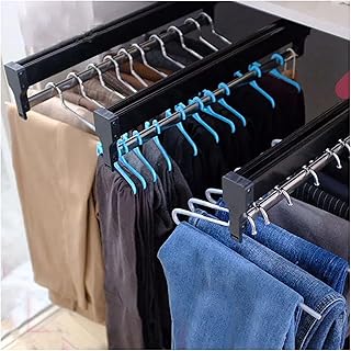Pull-out Clothes Rail 30-60 cm, Extendable Closet Rod, Used for Wardrobe Pants and Clothing Storage, Space Saving, Load Capacity 75 KG,3 Pcs (Size : 350mm/13.7inch)