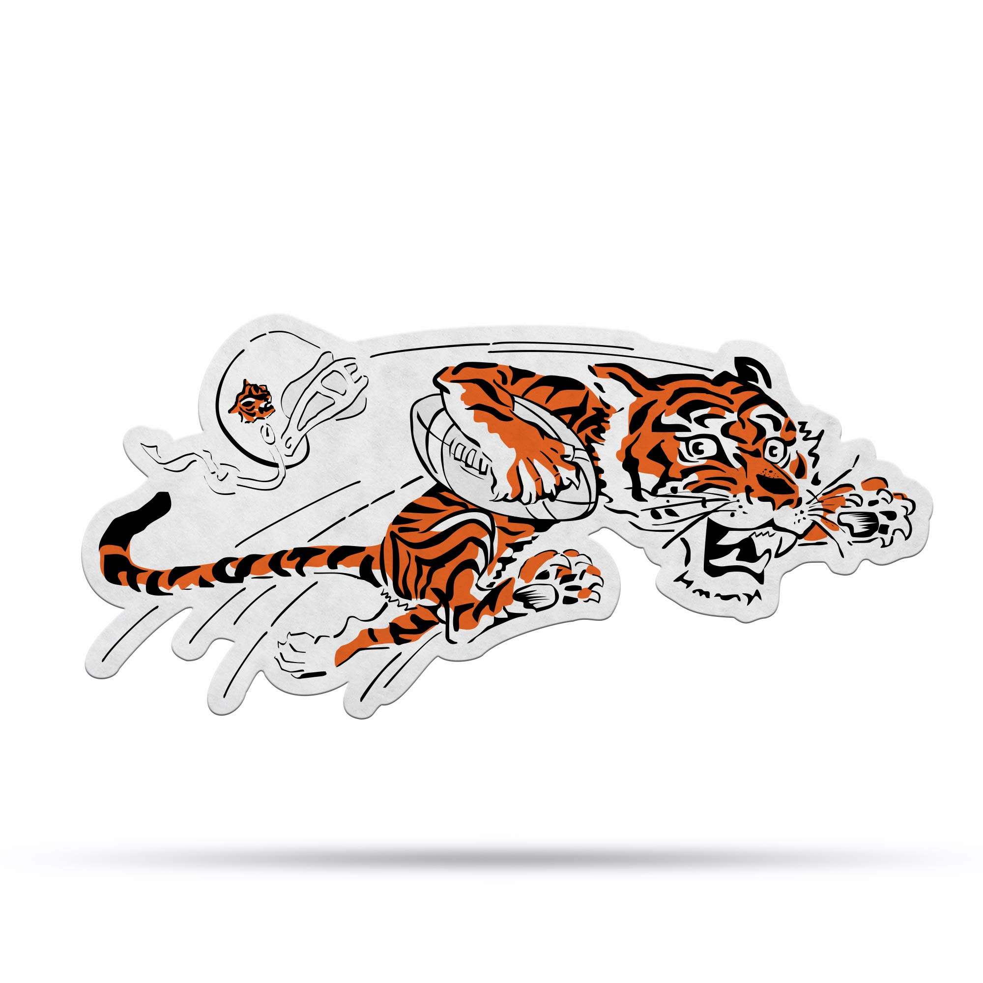 Rico Industries NFL Football Cincinnati Bengals Retro Shape Cut Pennant - Home and Living Room Décor - Soft Felt EZ to Hang - patio lawn and garden | Mubboo