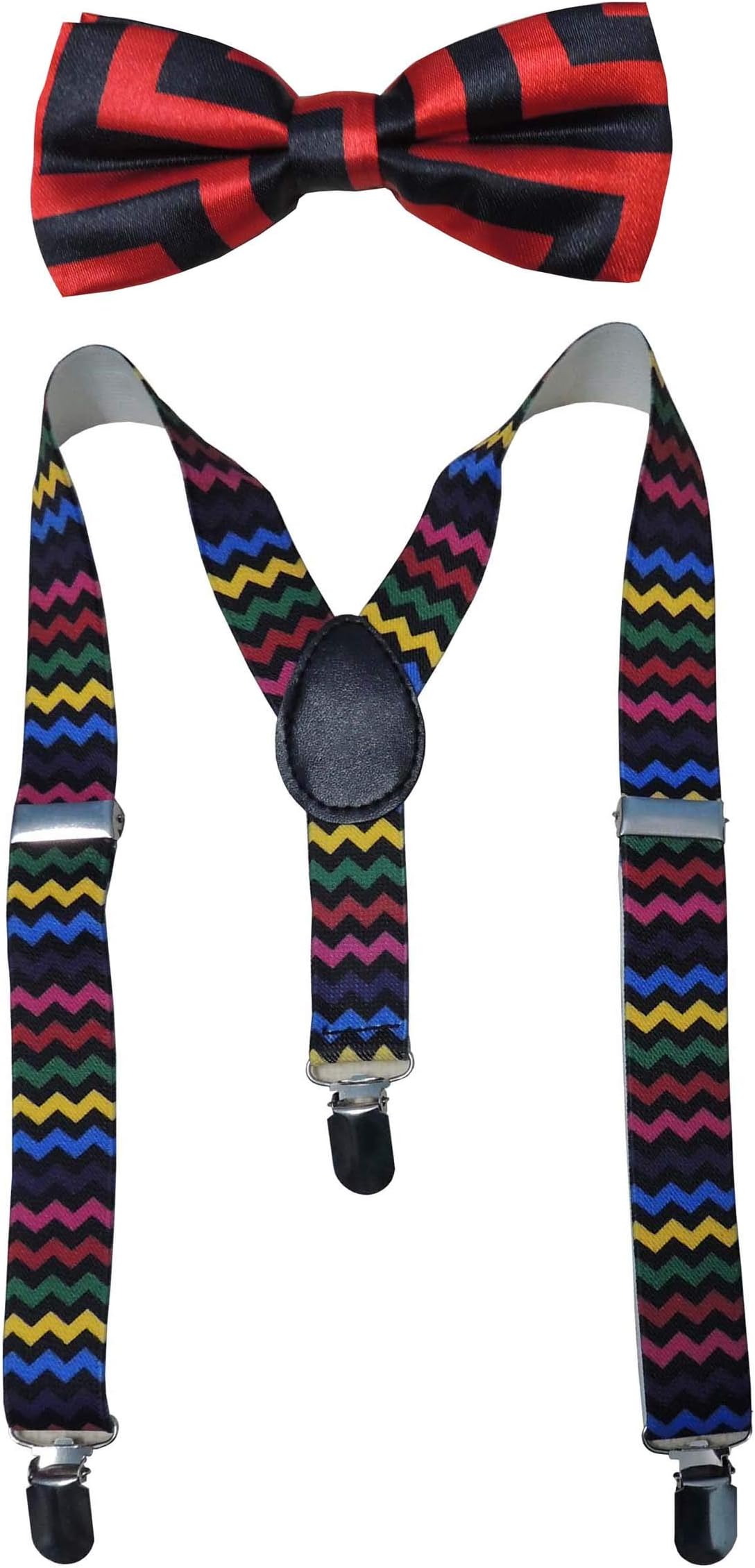 Riyasat - Multi Adjustable Kid's Suspender with Matching Bow (D.3).