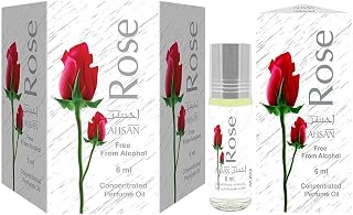 RSGM 6ml Ahsan Rose Concentrated Perfume Oil for Unisex, Last Long