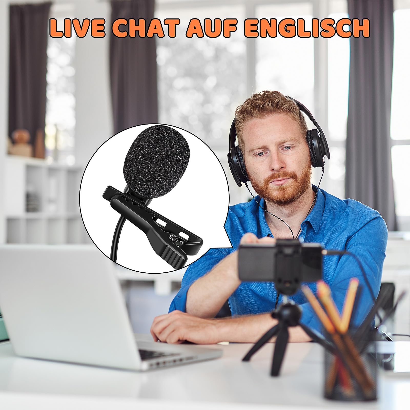 Lavaliermikrofon Clip,10 Stück Mikrofon Mic Clips,Metall Mikrofon Clip,Mini Mic Lavalier Clip,Schwarzer Kragenclip,Kleine Draht Clips für Interview Meeting Lectures Online Chat