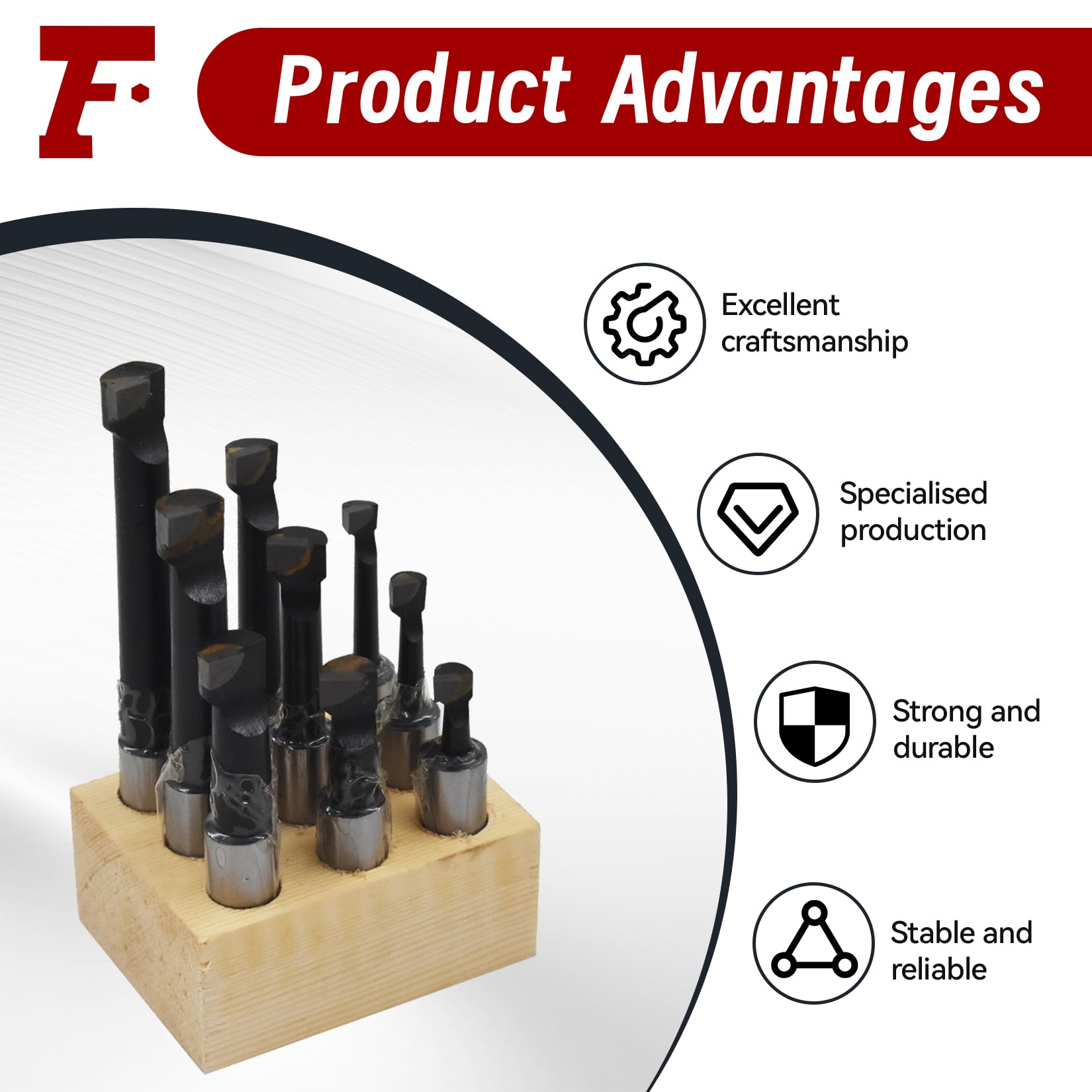C6 Carbide Boring Bars - 9 Piece Set -5 C6 Carbide Boring Bars - 9 Piece Set -5