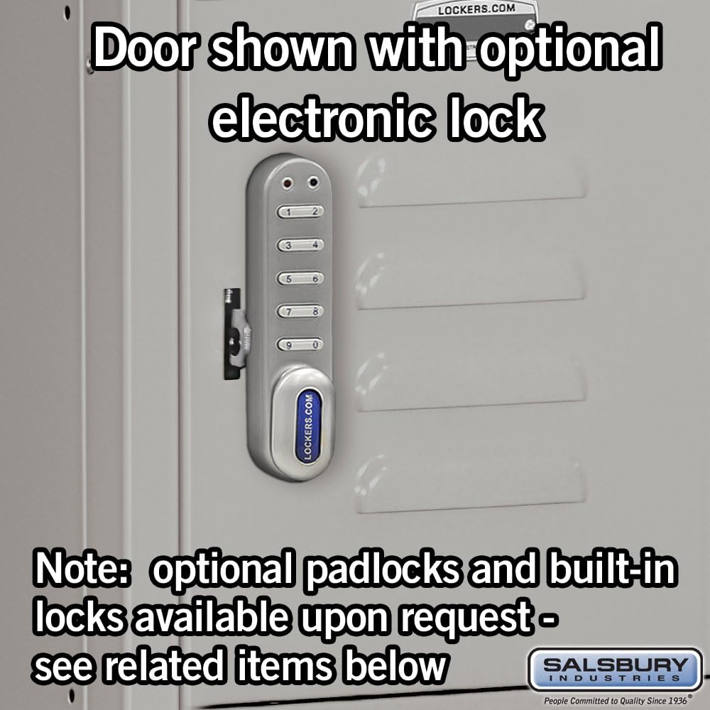 Salsbury Industries 66016GY-U Six Tier Box Style Bridge 16 Box 18-Inch Deep Unassembled Standard Metal Locker, Gray