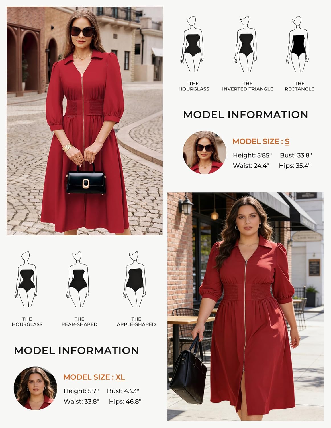 GRACE KARIN Womens Summer Midi Dress 2026 A Line Business Office Work Dresses Fit and Flare 3/4 Sleeve Dress with Pockets - Image 4