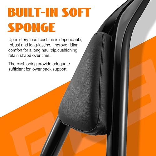 Miniatura 5 de Eumti Barra de sissy alta para modelos Harley Touring de 25 pulgadas, respaldo trasero desmontable del pasajero de liberación rápida compatible con